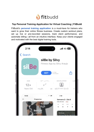 top personal training application for virtual