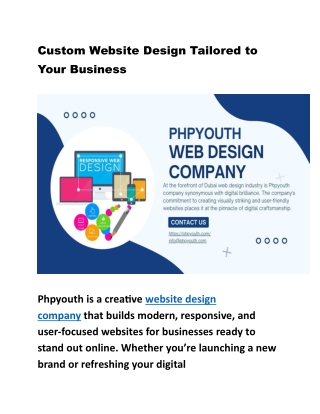 Custom Website Design Tailored to Your Business