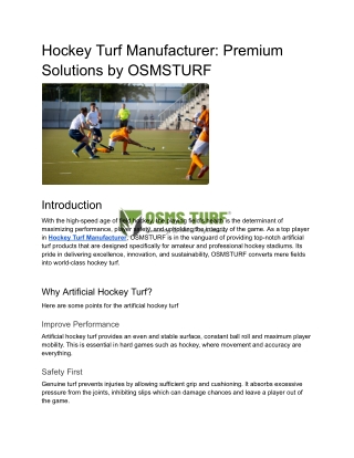 hockey turf manufacturer premium solutions