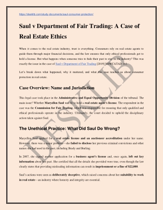 Saul v Department of Fair Trading_ A Case of Real Estate Ethics -PDF
