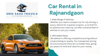 Car rental in rajnandgaon