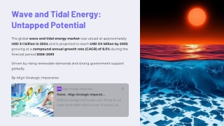 Wave and Tidal Energy Market Size, Share, and Trends Analysis Forecast Report