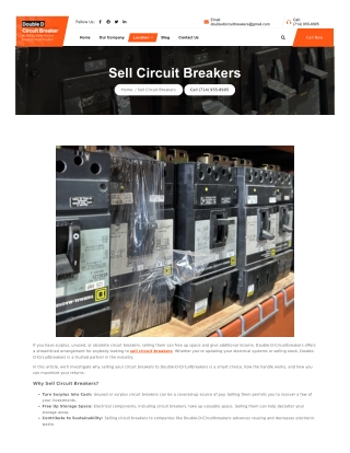Sell Circuit Breakers with Double-D-Circuitbreakers – Get the Best Value