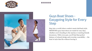 Guys Boat Shoes – Easygoing Style for Every Step