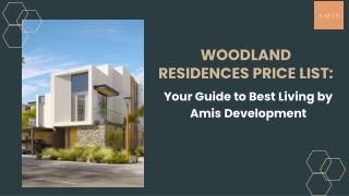 Woodland Residences Price List Your Guide to Best Living by Amis Development