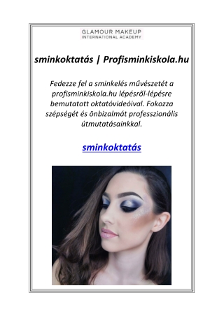 sminkoktatás | Profisminkiskola.hu
