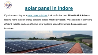 solar panel in indore