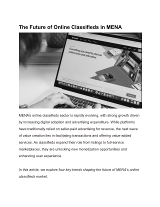 the future of online classifieds in mena