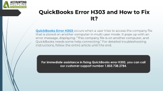 Effective Solutions for QuickBooks Error H303