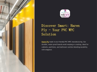 Discover Smart: Haren Ply - Your PVC WPC Solution