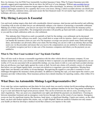 Exactly How A Lawyer Can Aid With Your Auto Accident Claim
