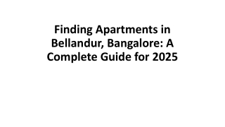 finding apartments in bellandur bangalore a complete guide for 2025