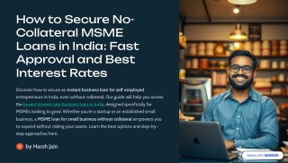 Best No Collateral MSME Loans in India: Apply Online & Get Instant Approval