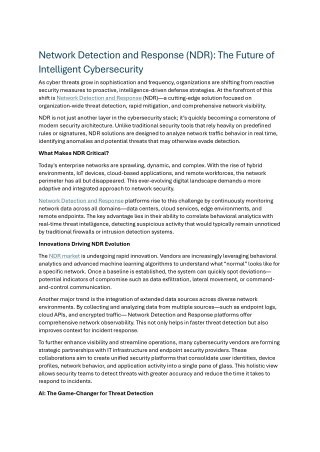 Network Detection and Response