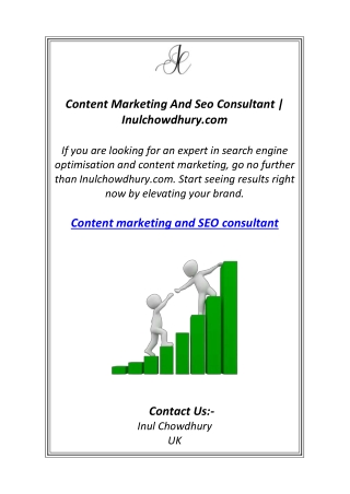 content marketing and seo consultant
