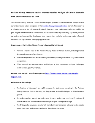 Positive Airway Pressure Devices Market Size: An In-depth Study
