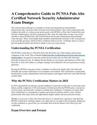 a comprehensive guide to pcnsa palo alto
