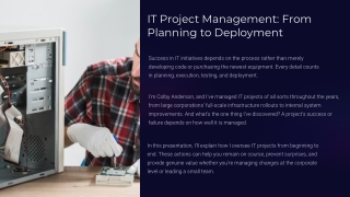 it project management from planning to deployment