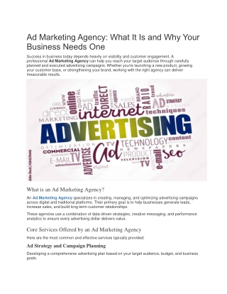 ad marketing agency what it is and why your