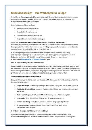Werbeagentur Gummersbach