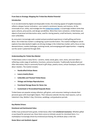 from data to strategy mapping the trinket