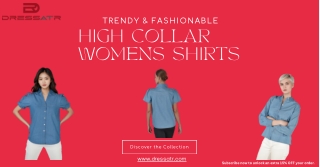 Step into effortless elegance with our signature high-collar women’s shirts. Shop Now at DressAtR