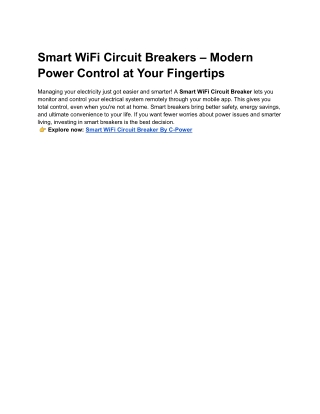 Buy Smart WiFi Circuit Breakers in Pakistan – C-Power (1)
