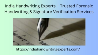 india handwriting experts trusted forensic