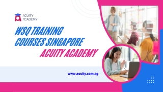 wsq training courses singapore