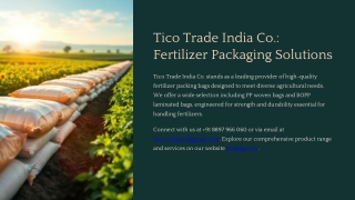 tico trade india co stands as a leading provider