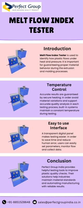 Melt Flow Index Tester