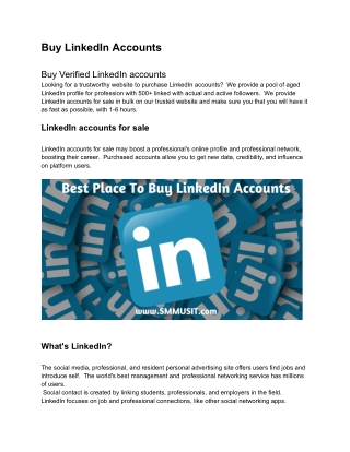 Buy Verified LinkedIn accounts