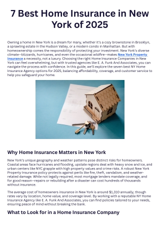 7 Best Home Insurance Companies in New York of 2025