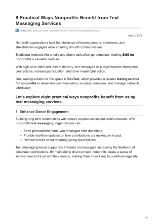 8 Powerful Ways Nonprofits Use Text Messaging to Drive Impact