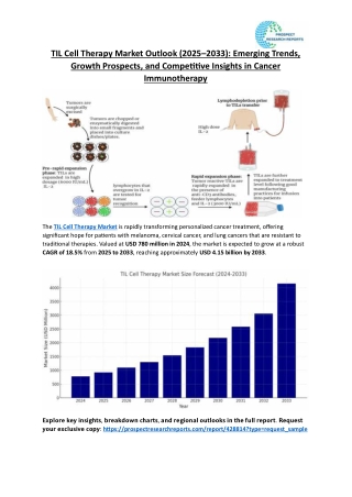 "TIL Cell Therapy Market Outlook: Forecasting Growth and Innovations from 2025 t