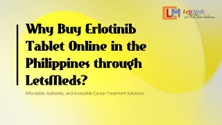 Buy Erlotinib Tablets Online in the Philippines | Affordable Price & Delivery