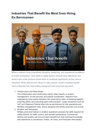Industries That Benefit the Most from Hiring Ex-Servicemen (1)