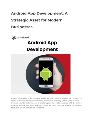 android app development a
