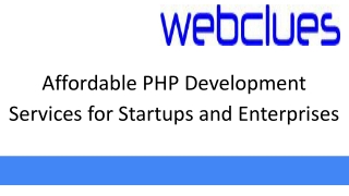 Affordable PHP Development Services for Startups and Enterprises