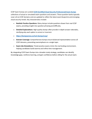 DumpsArena CCSP (Certified Cloud Security Professional) Exam Dumps: Success Guar