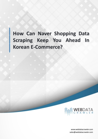 Naver Shopping Data Scraping to Boost Korean Market Growth