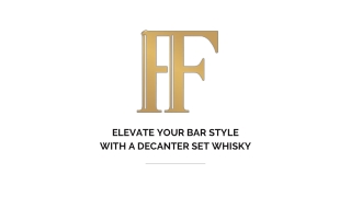 Elevate Your Bar Style with a Decanter Set Whisky