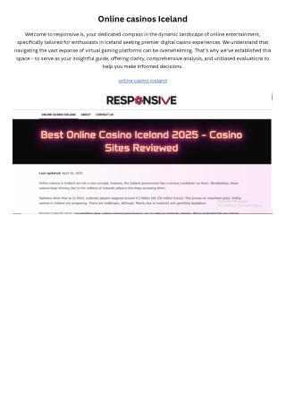 Online casinos Iceland