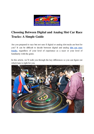 choosing between digital and analog slot car race
