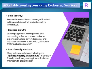 Affordable housing consulting Rochester, New York