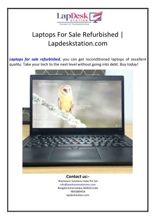 Laptops For Sale Refurbished | Lapdeskstation.com