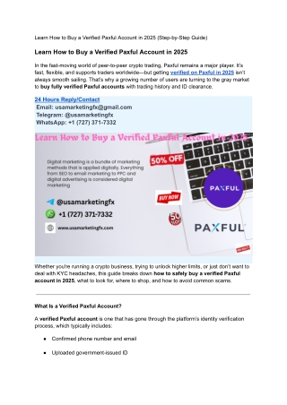 How to know if a Paxful account is really verified?