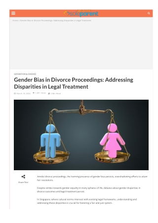 Gender Bias in Divorce Proceedings: Addressing Disparities in Legal Treatment