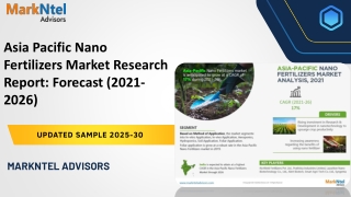Asia Pacific Nano Fertilizers Market Research Report: Forecast (2021-2026)