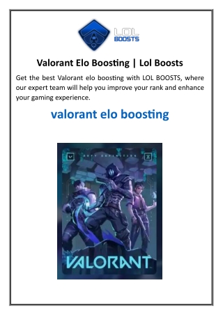 Valorant Elo Boosting